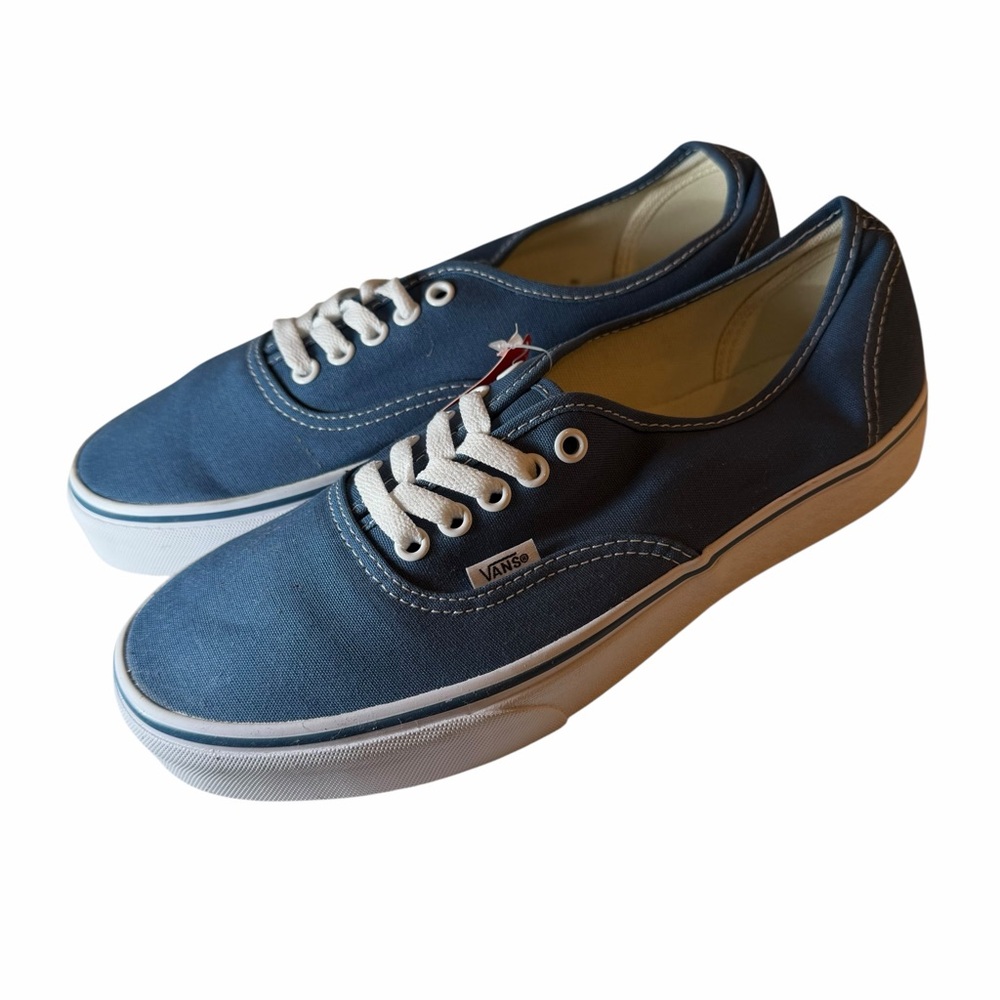 Vans Navy Blue Authentic Skate Sneakers Lace Up Athletic Women 10 NEW